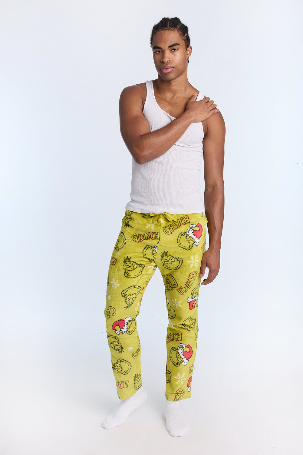 Pantalon de pyjama en peluche vert The Grinch homme Pantalon de pyjama en peluche vert The Grinch homme