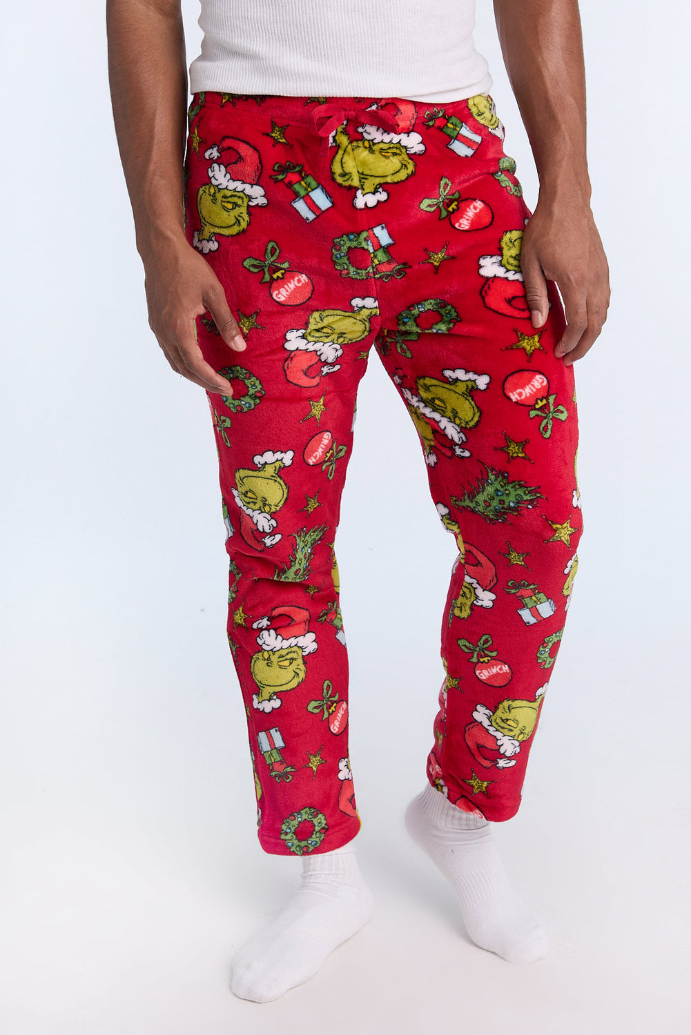 Pantalon de pyjama en peluche rouge The Grinch homme Pantalon de pyjama en peluche rouge The Grinch homme