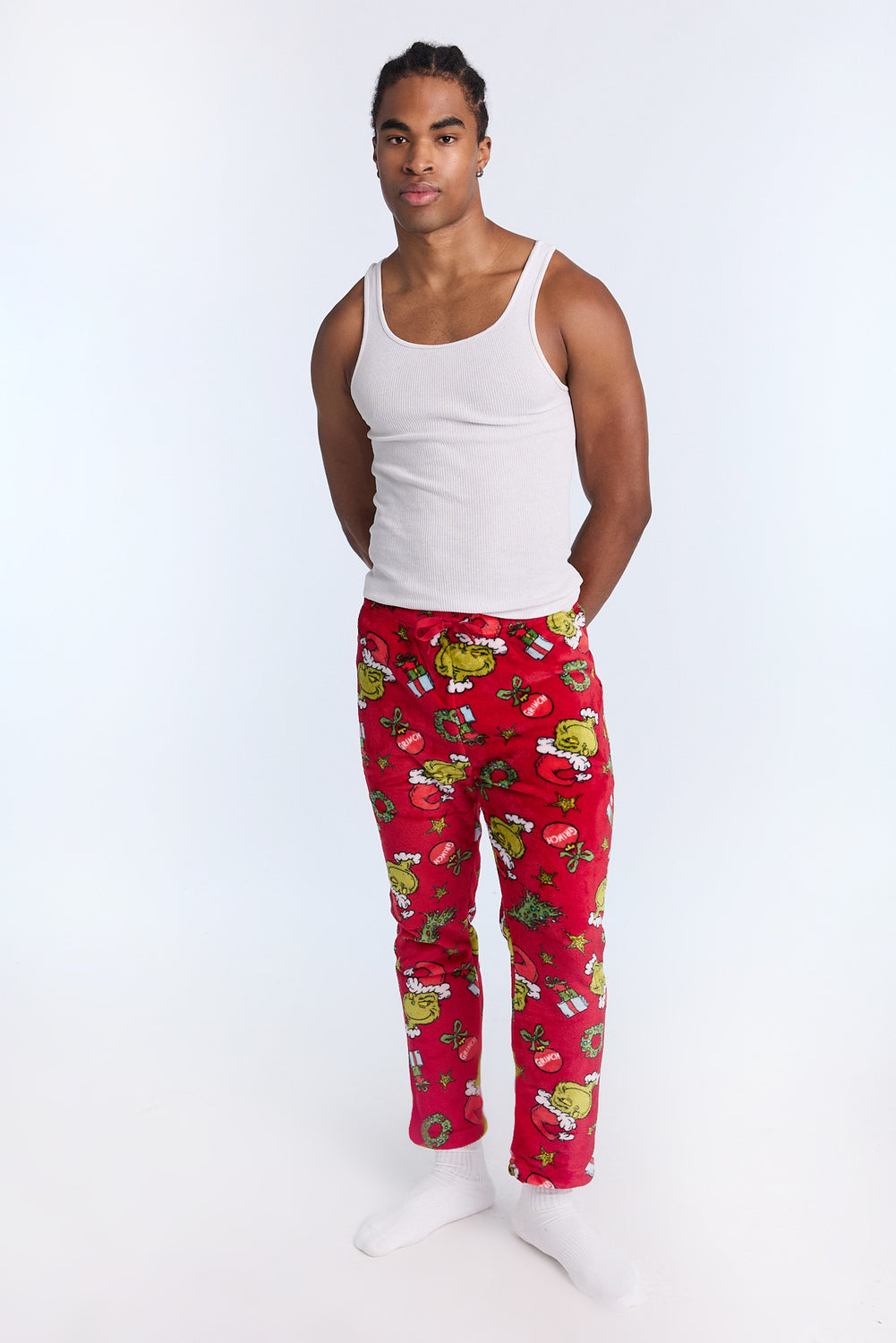 Pantalon de pyjama en peluche rouge The Grinch homme Pantalon de pyjama en peluche rouge The Grinch homme