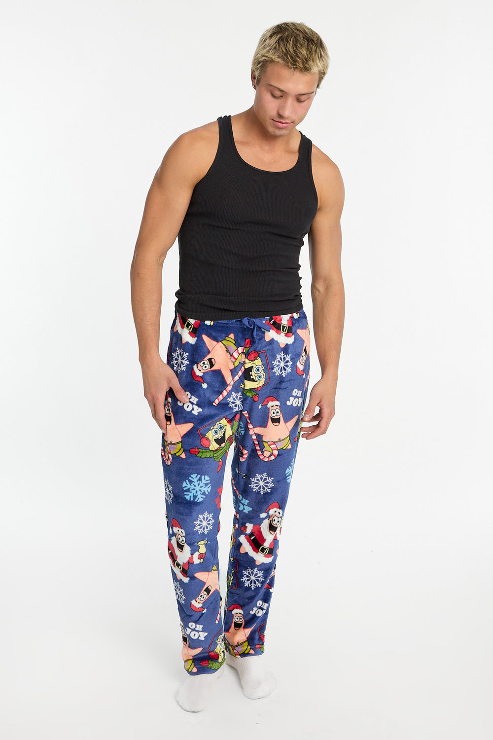 Mens SpongeBob Oh Joy Plush Pajama Pant Mens SpongeBob Oh Joy Plush Pajama Pant