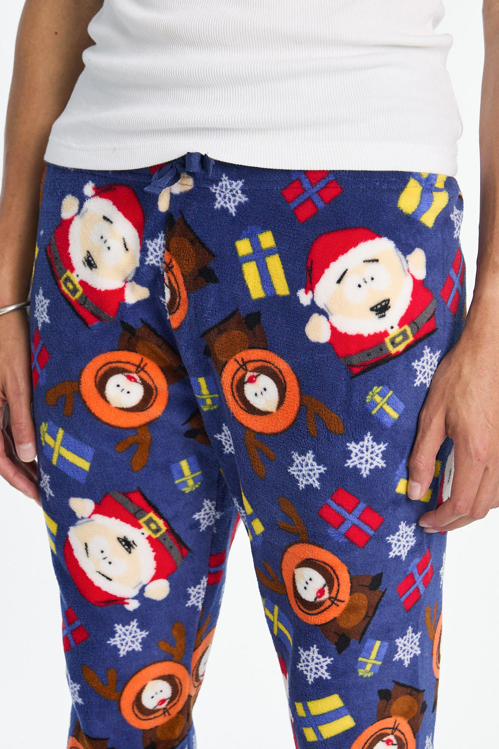 Pantalon de pyjama en peluche imprimé de Noël South Park homme Pantalon de pyjama en peluche imprimé de Noël South Park homme
