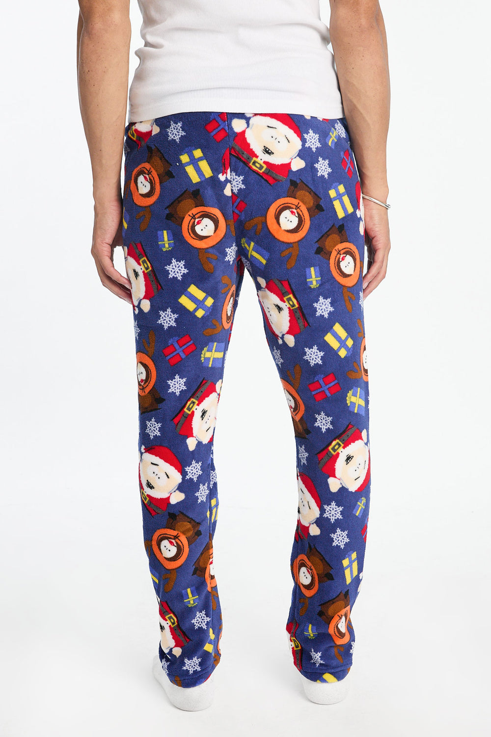 Pantalon de pyjama en peluche imprimé de Noël South Park homme Pantalon de pyjama en peluche imprimé de Noël South Park homme