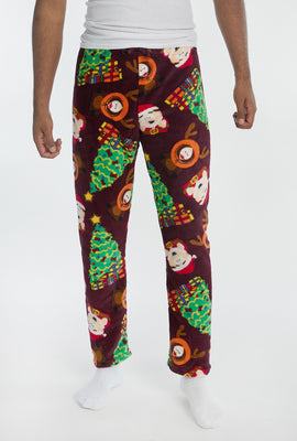 Pantalon de pyjama en peluche imprimé de Noël South Park homme