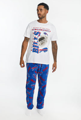 Mens Buffalo Bills 2-Piece Graphic Tee & Pajama Pant Set