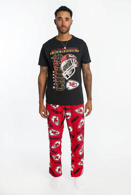 Mens Kansas City Chiefs 2-Piece Graphic Tee & Pajama Pant Set