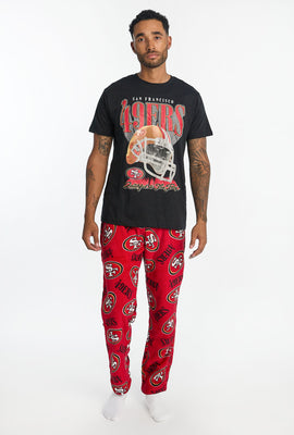 Mens San Francisco 49ers 2-Piece Graphic Tee & Pajama Pant Set
