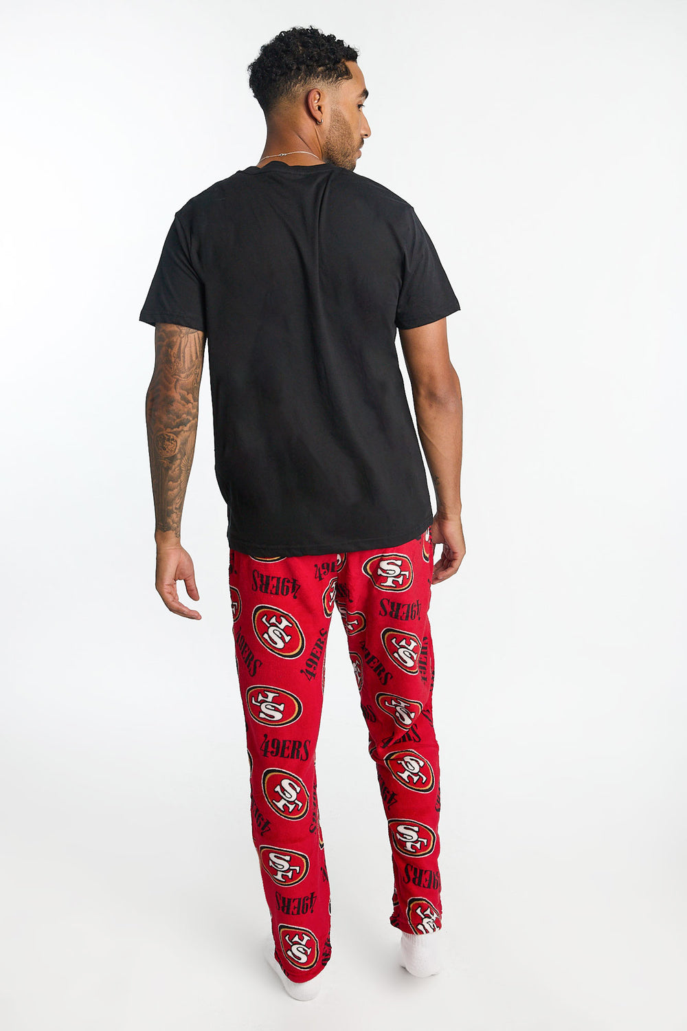 Mens San Francisco 49ers 2-Piece Graphic Tee & Pajama Pant Set Mens San Francisco 49ers 2-Piece Graphic Tee & Pajama Pant Set