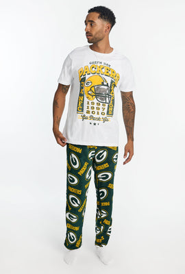 Mens Green Bay Packers 2-Piece Graphic Tee & Pajama Pant Set
