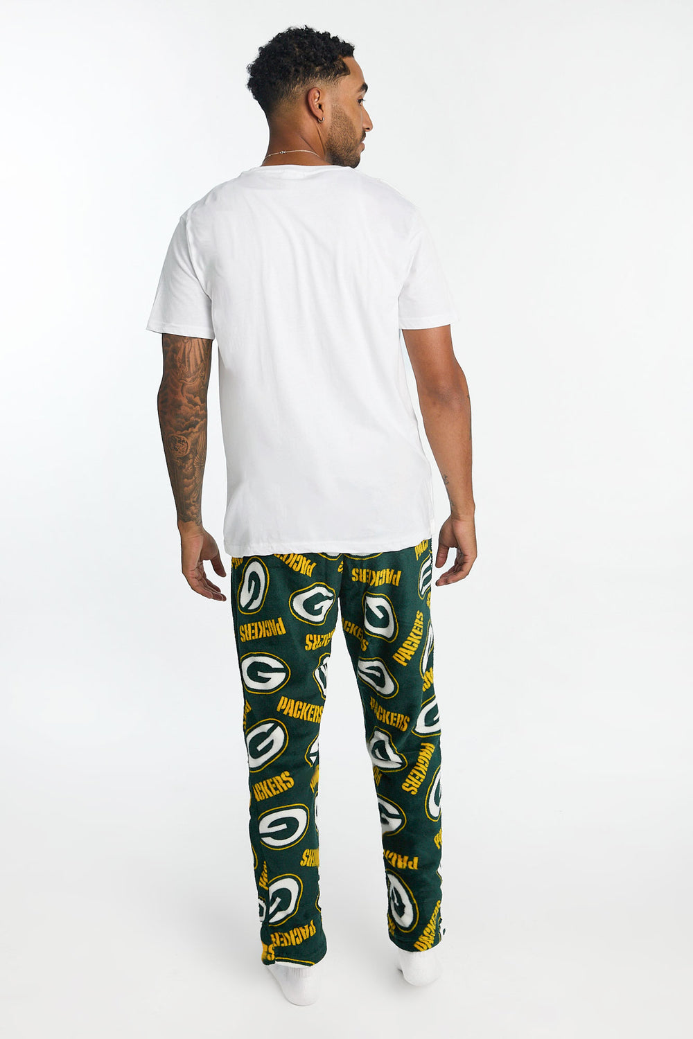 Mens Green Bay Packers 2-Piece Graphic Tee & Pajama Pant Set Mens Green Bay Packers 2-Piece Graphic Tee & Pajama Pant Set