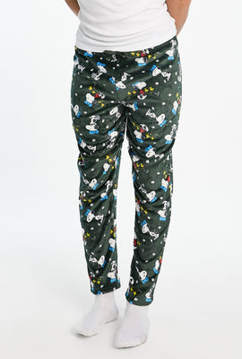 Mens Peanuts Snoopy Sports Plush Pajama Pant