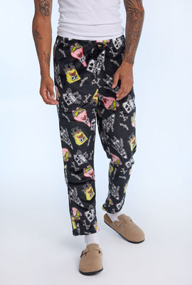 Pantalon de pyjama en peluche SpongeBob et Patrick Skeleton homme