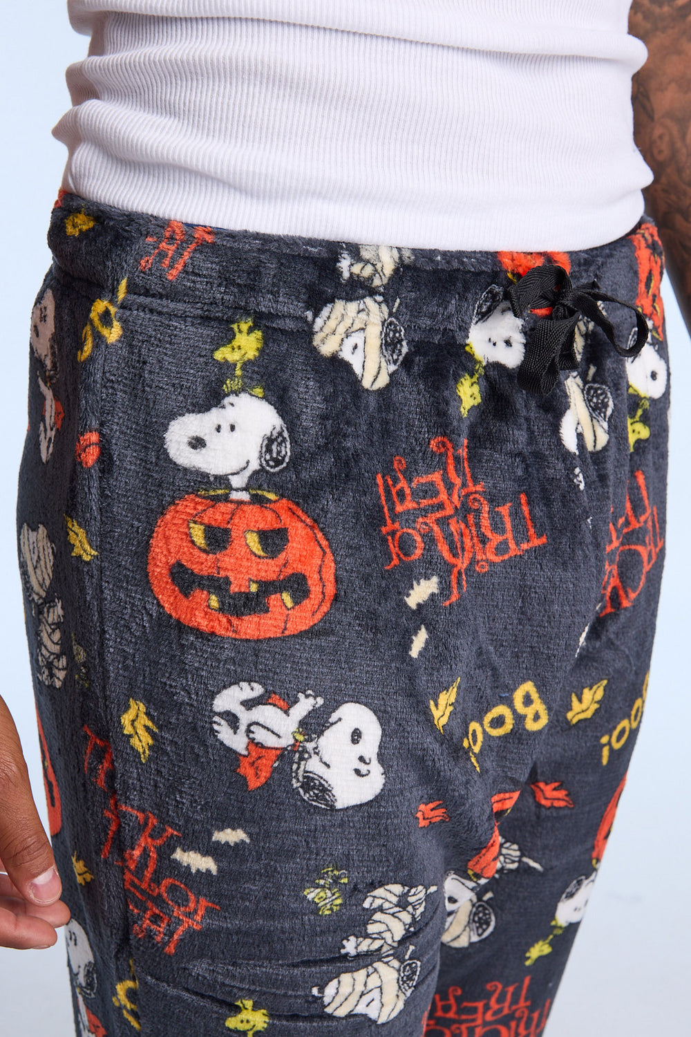Mens Peanuts Spooky Snoopy Plush Pajama Pant Mens Peanuts Spooky Snoopy Plush Pajama Pant