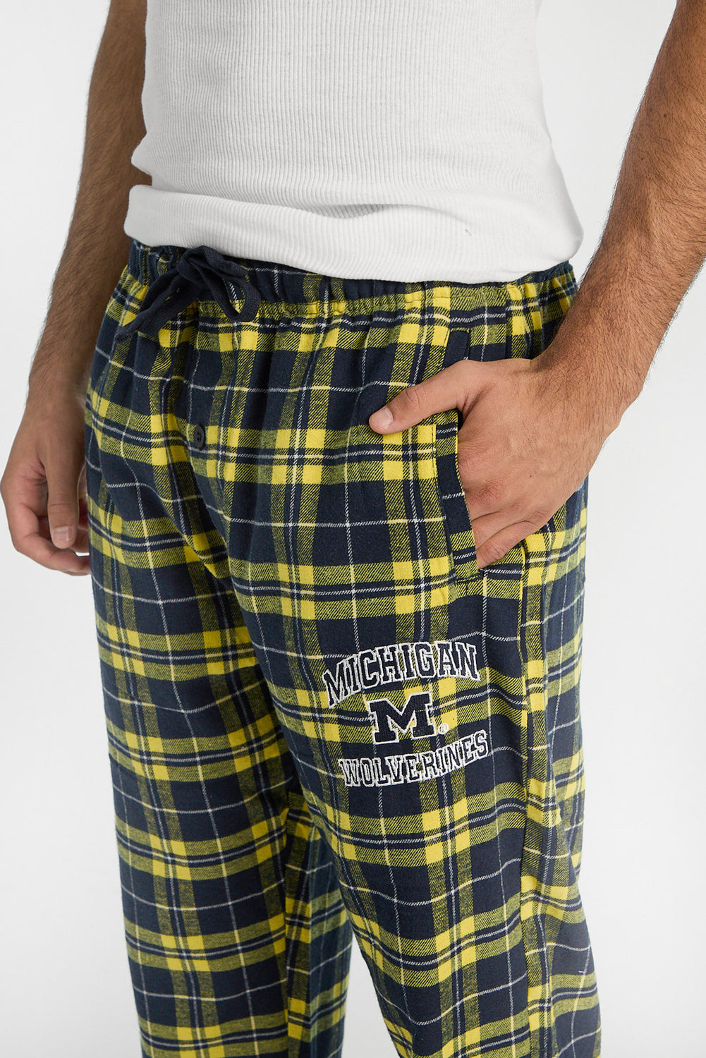 Mens Michigan Wolverines Varsity Plaid Pajama Pant Mens Michigan Wolverines Varsity Plaid Pajama Pant
