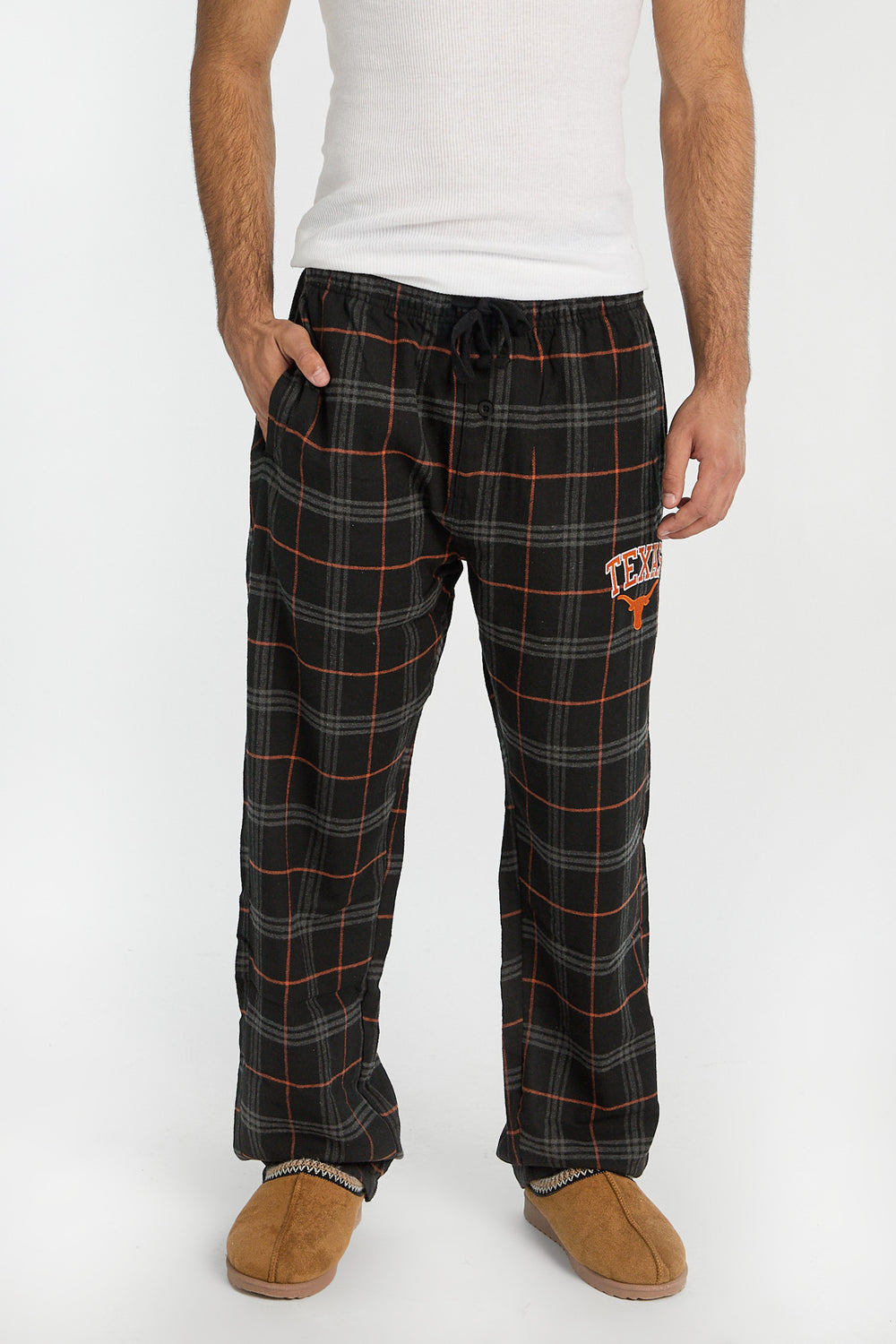 Pantalon de pyjama à carreaux Texas Longhorns homme Pantalon de pyjama à carreaux Texas Longhorns homme