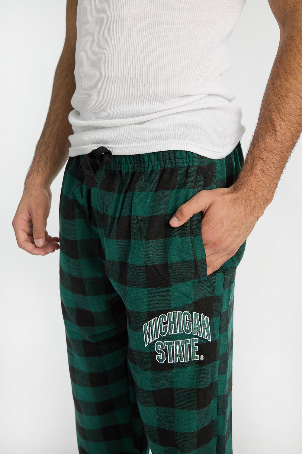 Mens Michigan State Varsity Plaid Pajama Pant Mens Michigan State Varsity Plaid Pajama Pant