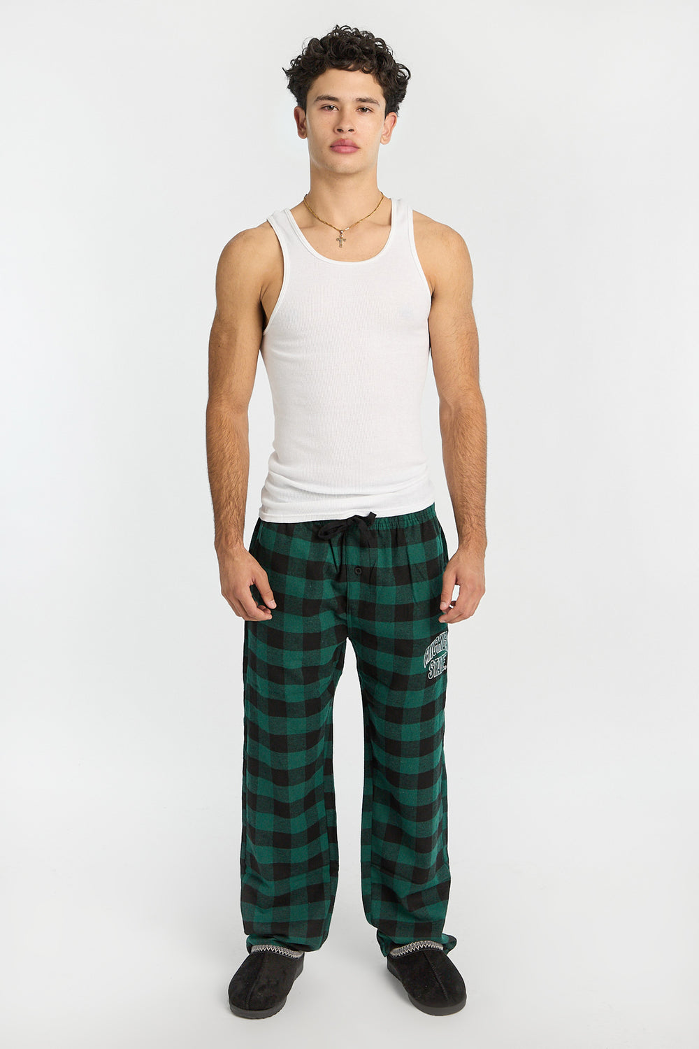 Pantalon de pyjama à carreaux Michigan State homme Pantalon de pyjama à carreaux Michigan State homme