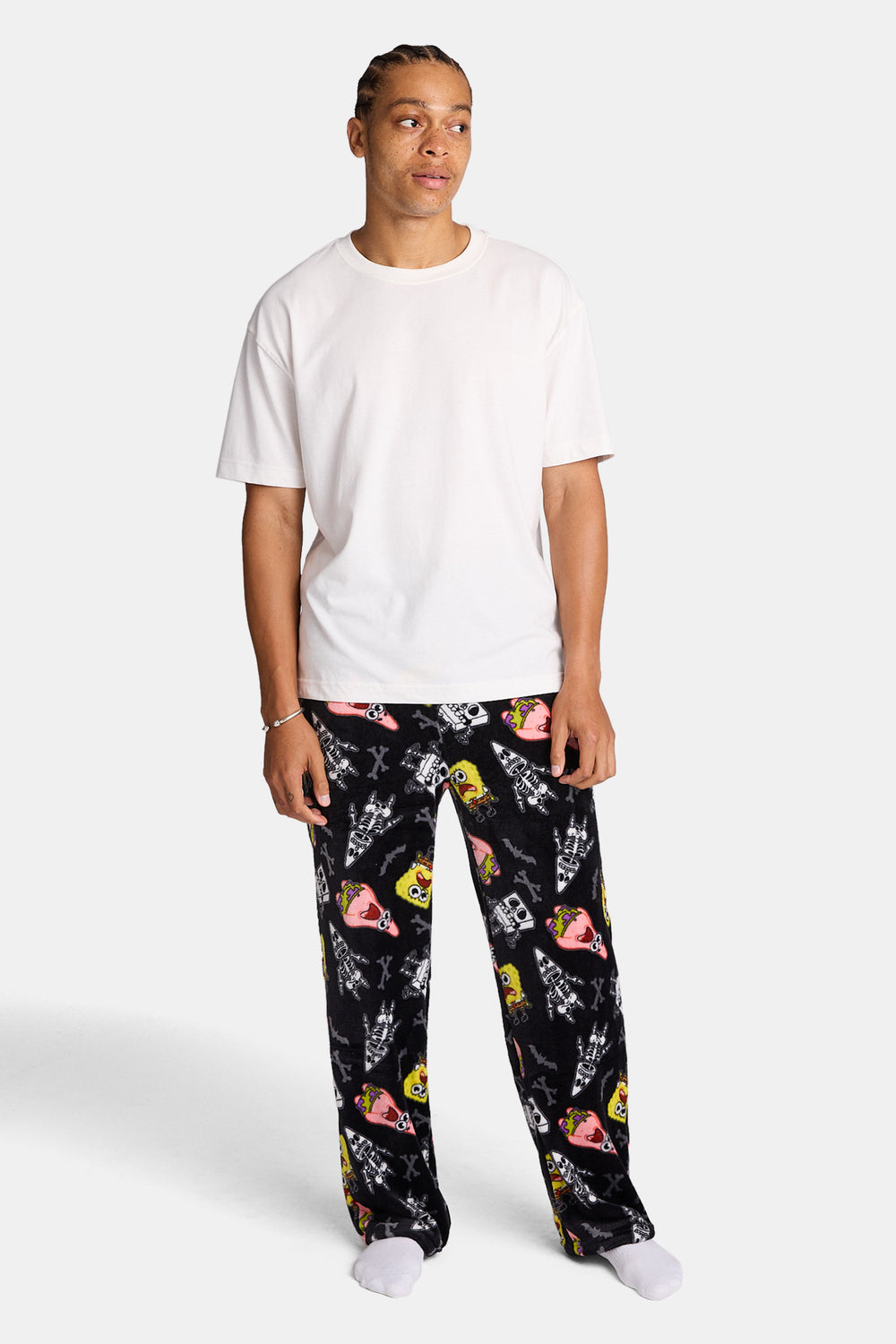 Pantalon de pyjama en peluche Bob l'éponge squelette Pantalon de pyjama en peluche Bob l'éponge squelette