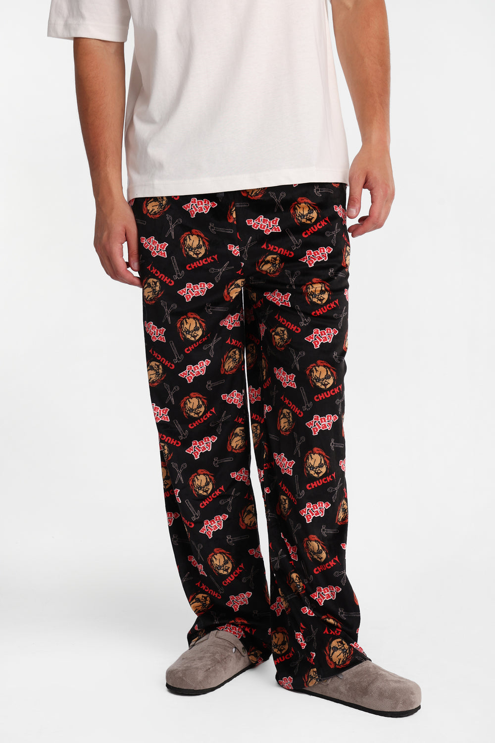 Pantalon pyjama en molleton soyeux imprimé Chucky Pantalon pyjama en molleton soyeux imprimé Chucky