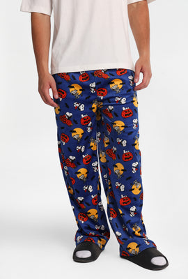Pantalon pyjama en molleton soyeux imprimé citrouilles Peanuts Snoopy