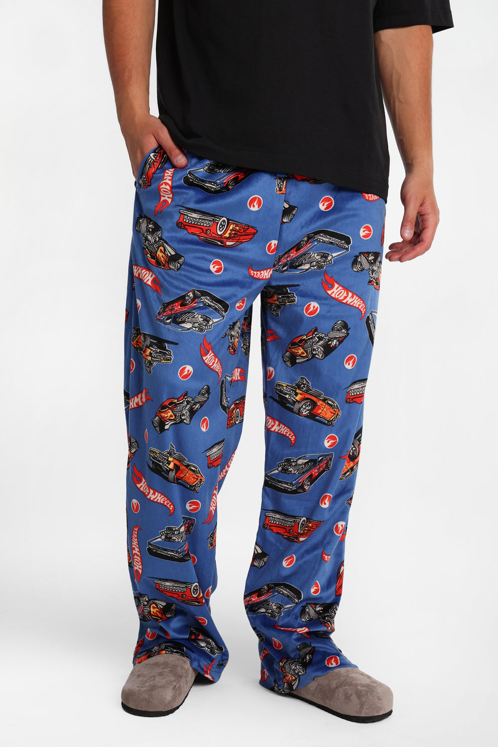 Pantalon pyjama en molleton soyeux imprimé Hot Wheels Pantalon pyjama en molleton soyeux imprimé Hot Wheels