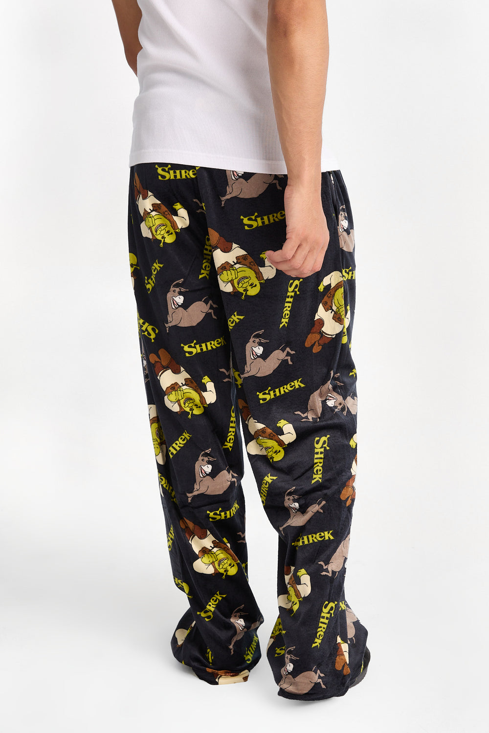 Pantalon pyjama en molleton soyeux imprimé Shrek et Donkey Pantalon pyjama en molleton soyeux imprimé Shrek et Donkey