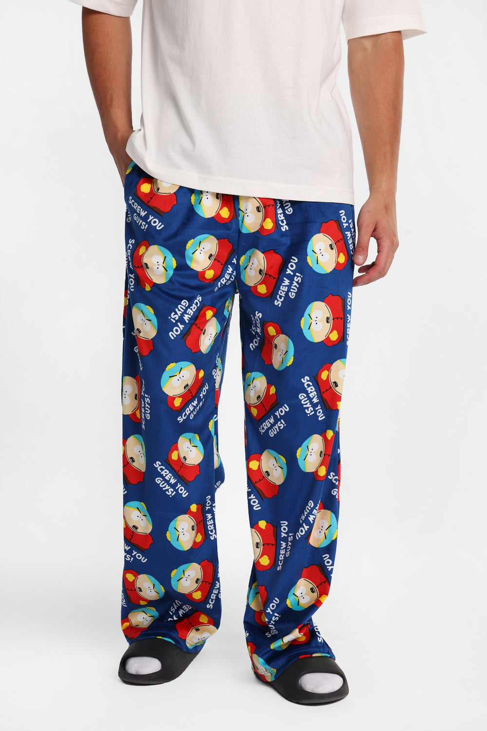 South Park Cartman Screw You Guys Silky Fleece Pajama Pants South Park Cartman Screw You Guys Silky Fleece Pajama Pants