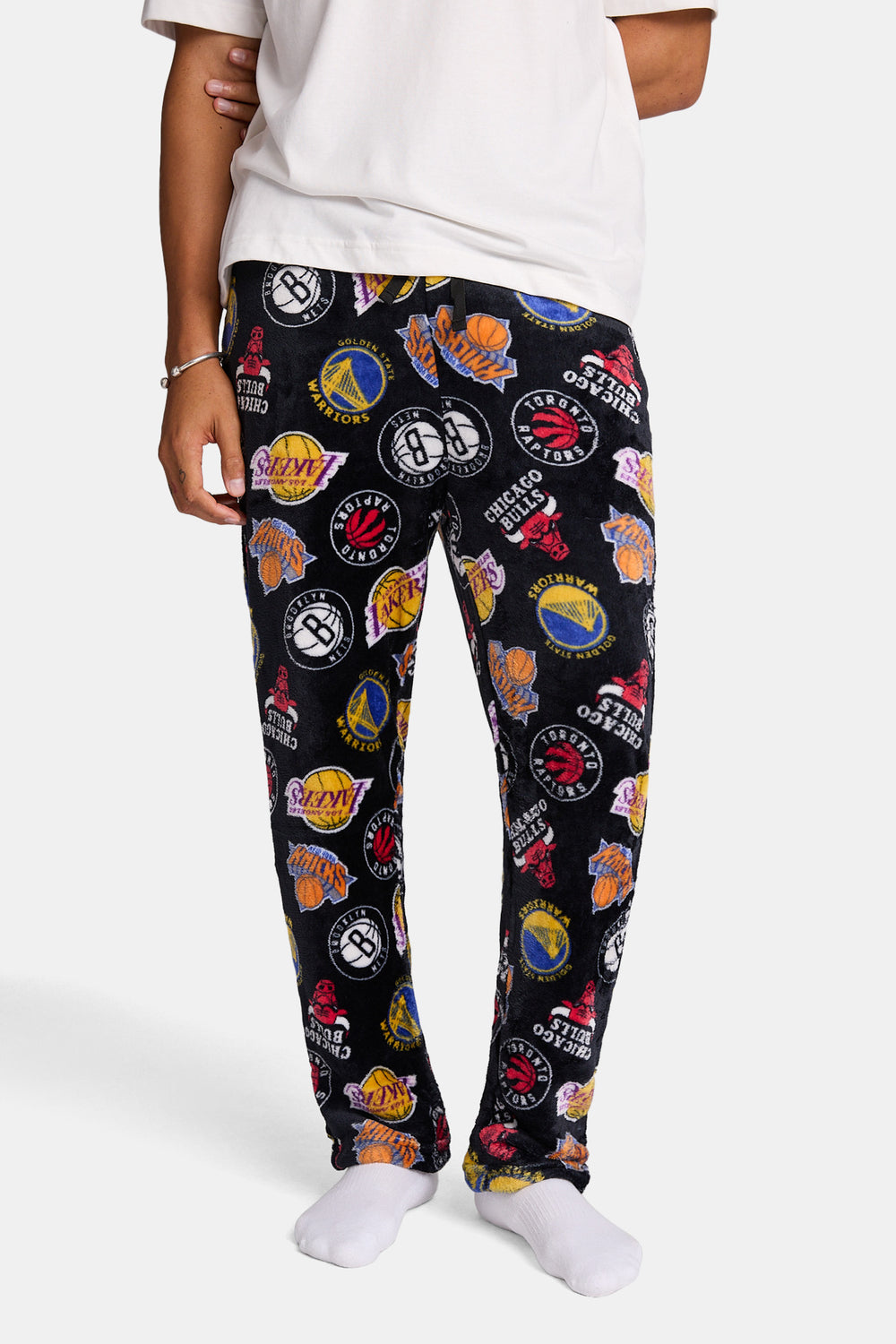 Pantalon de pyjama en peluche imprimé NBA Pantalon de pyjama en peluche imprimé NBA
