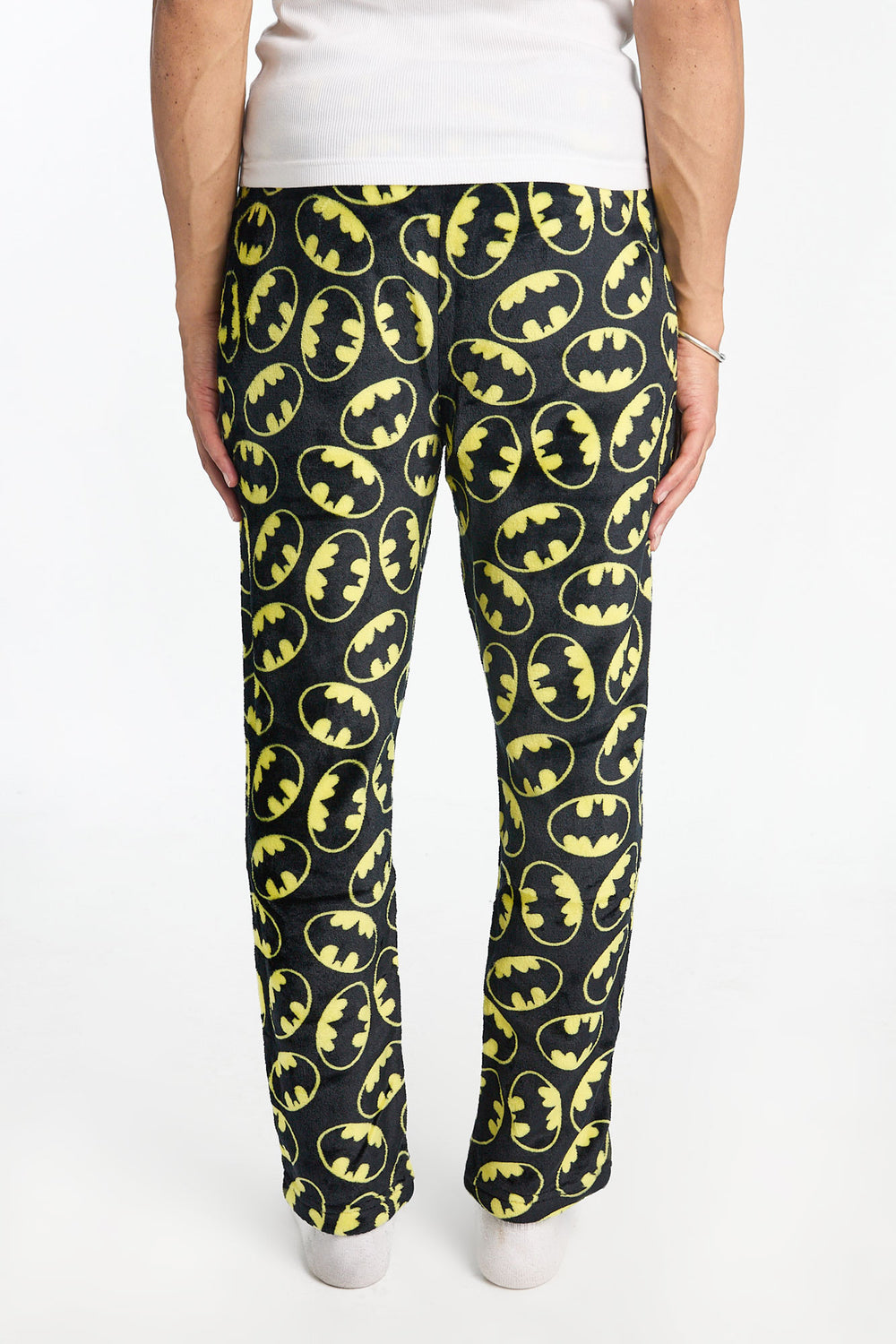 Pantalon de pyjama en peluche logo Batman homme Pantalon de pyjama en peluche logo Batman homme