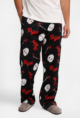 Pantalon pyjama en molleton soyeux imprimé Vendredi 13