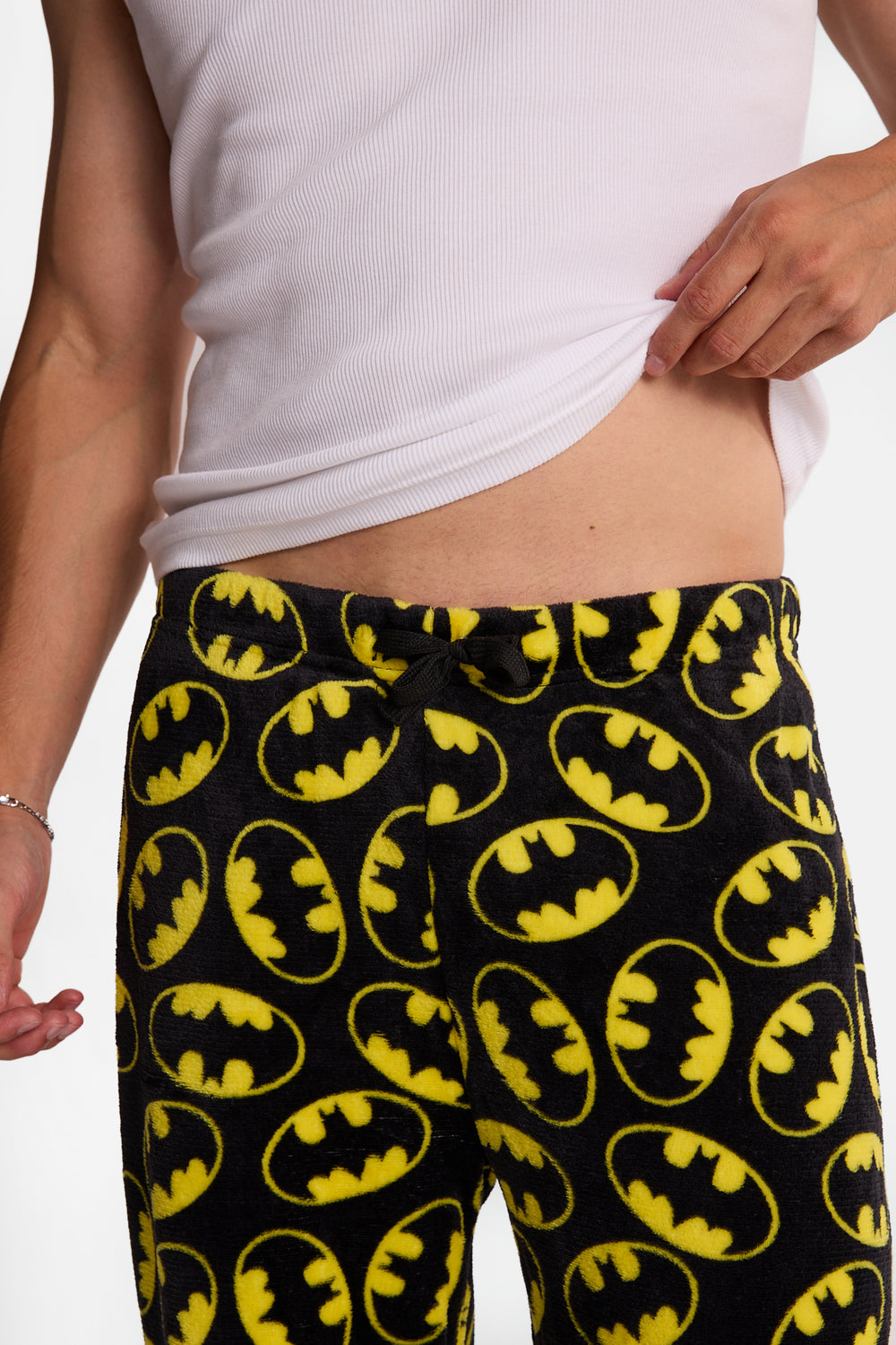 Pantalon pyjama pelucheux imprimé Batman Pantalon pyjama pelucheux imprimé Batman