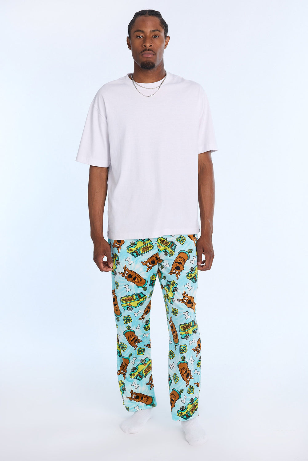 Mens Scooby-Doo Tie-Dye Fleece Pajama Pant Mens Scooby-Doo Tie-Dye Fleece Pajama Pant