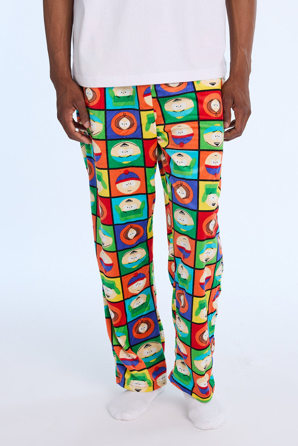 Mens South Park Checkerboard Fleece Pajama Pant Mens South Park Checkerboard Fleece Pajama Pant