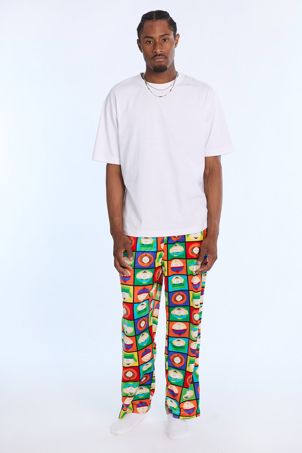 Mens South Park Checkerboard Fleece Pajama Pant Mens South Park Checkerboard Fleece Pajama Pant