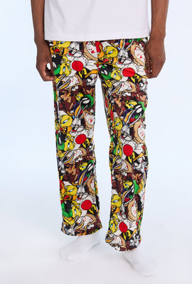 Mens Looney Tunes Fleece Pajama Pant
