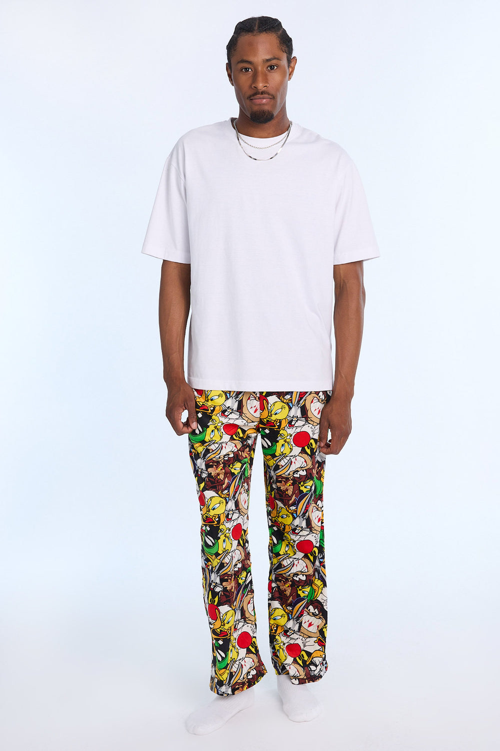 Mens Looney Tunes Fleece Pajama Pant Mens Looney Tunes Fleece Pajama Pant