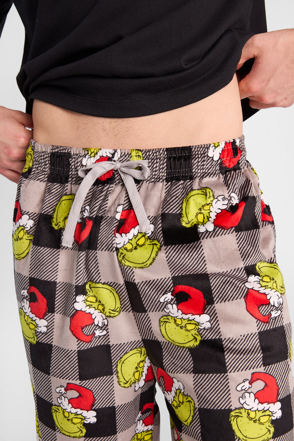 Pantalon de pyjama à carreaux imprimé Le Grinch Pantalon de pyjama à carreaux imprimé Le Grinch