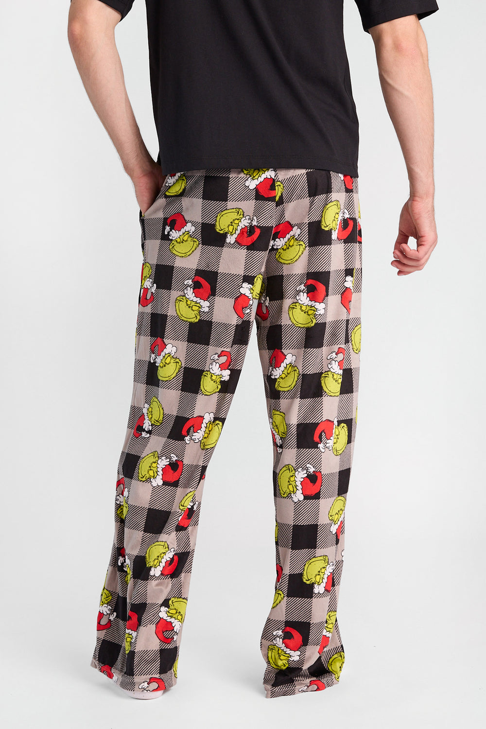 Pantalon de pyjama à carreaux imprimé Le Grinch Pantalon de pyjama à carreaux imprimé Le Grinch