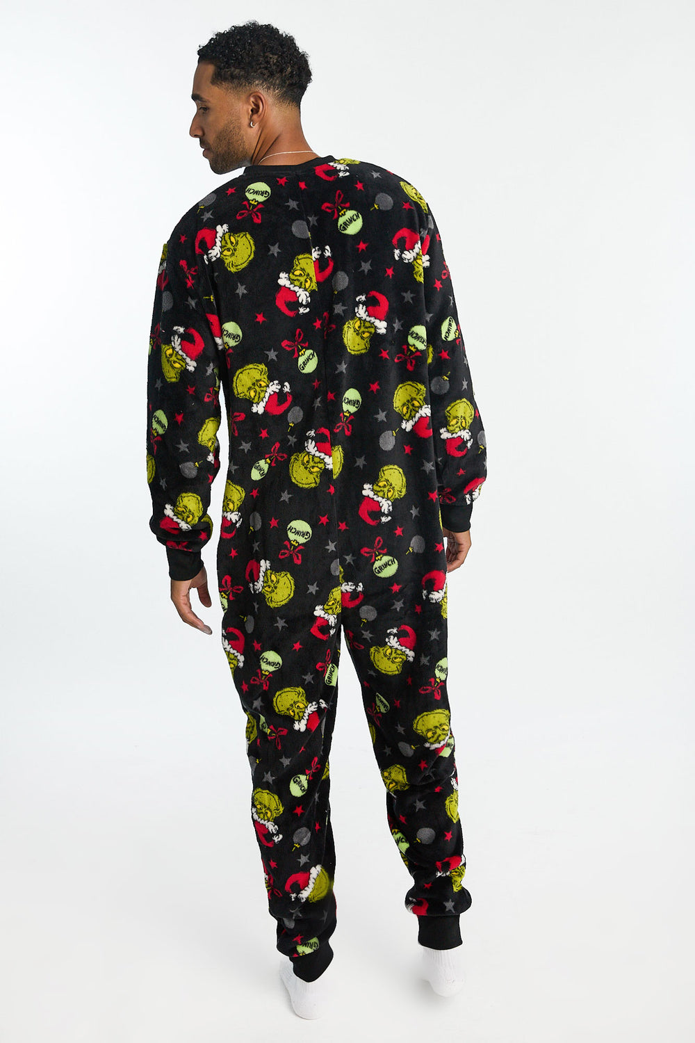 Combinaison pyjama en peluche boules de Noël The Grinch homme Combinaison pyjama en peluche boules de Noël The Grinch homme