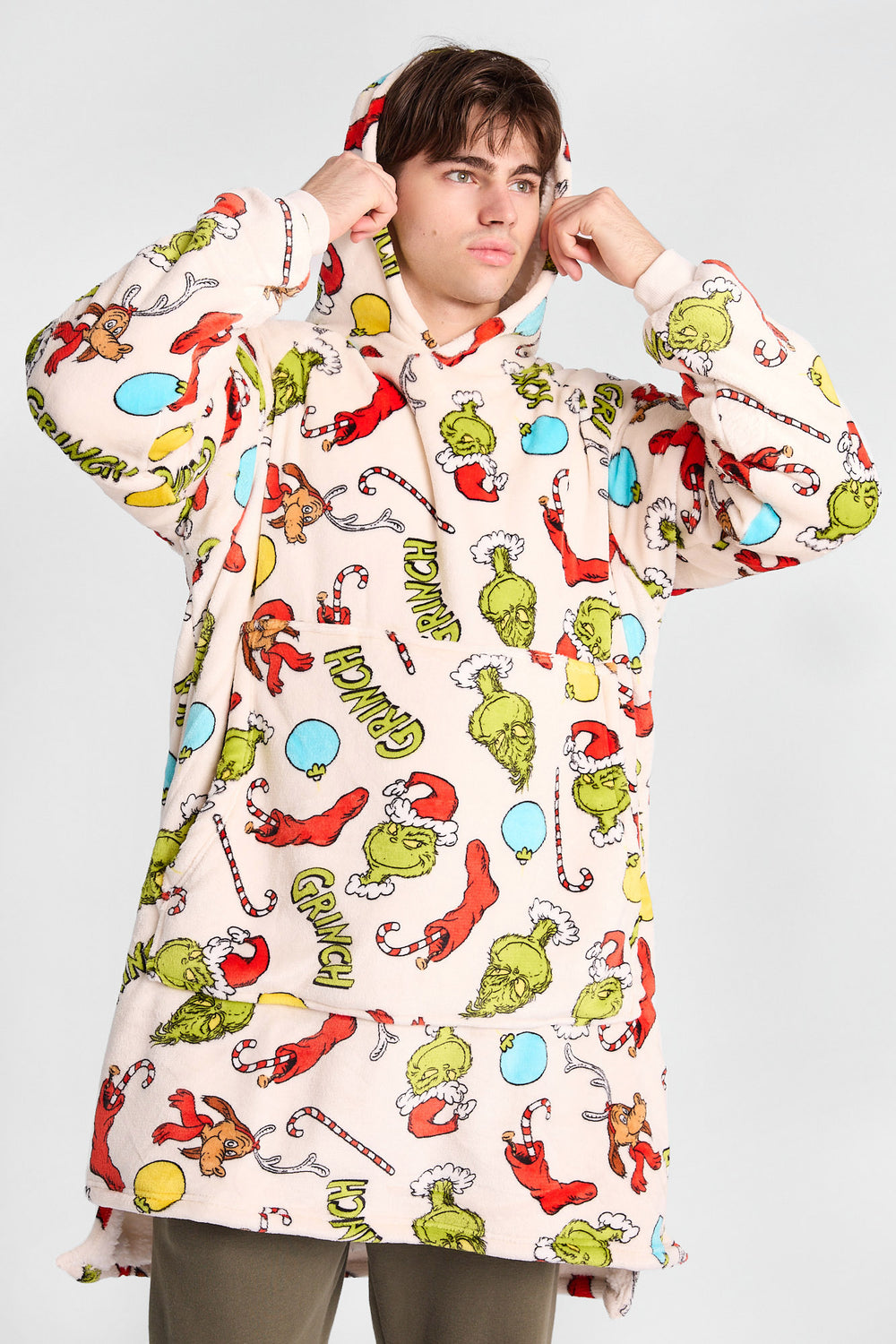 The Grinch Graphic Oversized Blanket Hoodie The Grinch Graphic Oversized Blanket Hoodie
