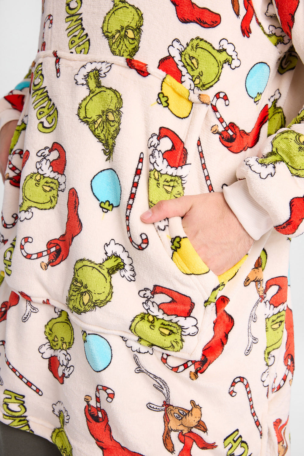 Haut à capuchon couverture imprimé Le Grinch Haut à capuchon couverture imprimé Le Grinch