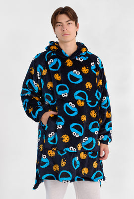 Haut à capuchon couverture imprimé Cookie Monster