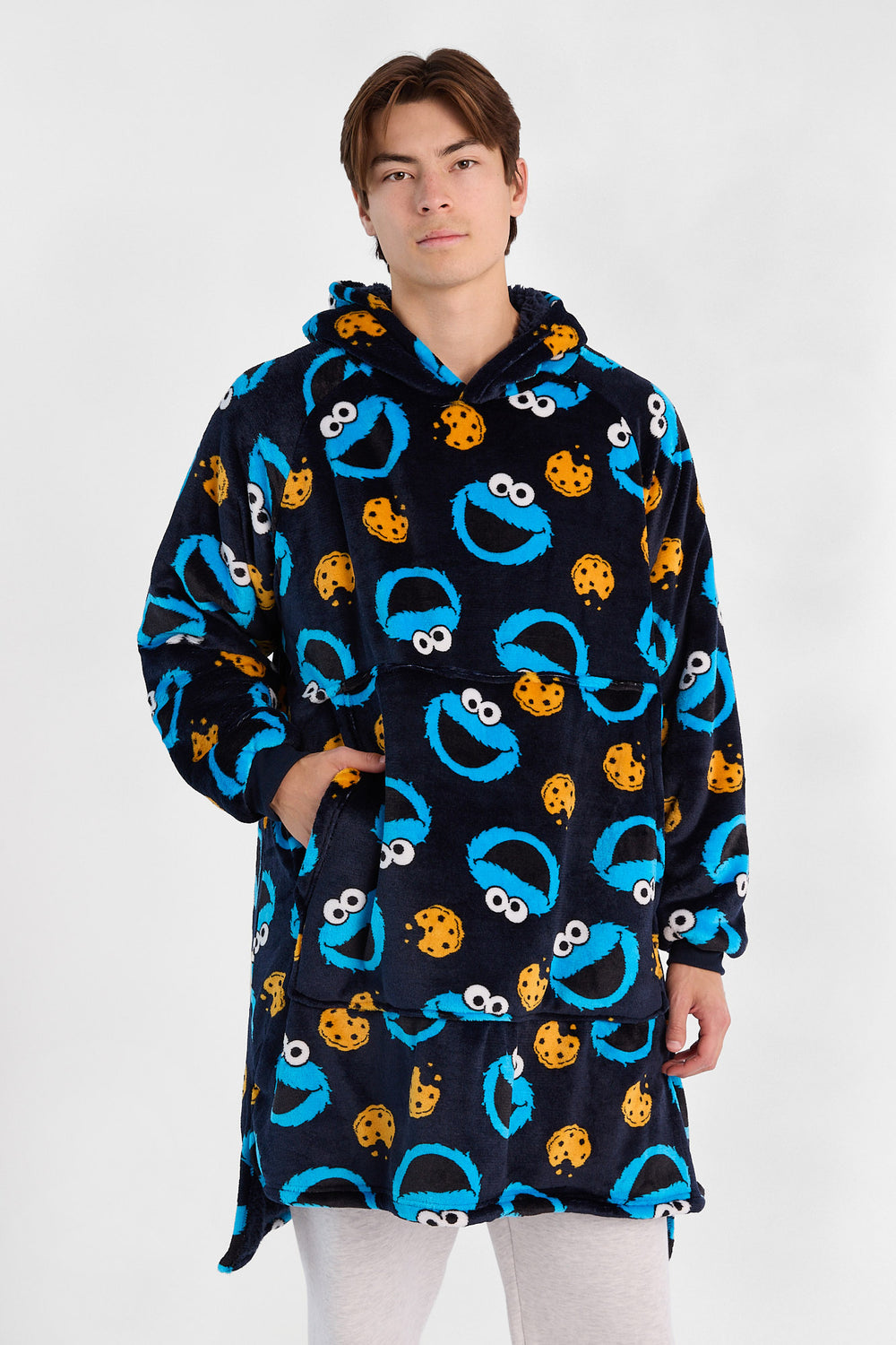 Cookie Monster Oversized Blanket Hoodie Cookie Monster Oversized Blanket Hoodie