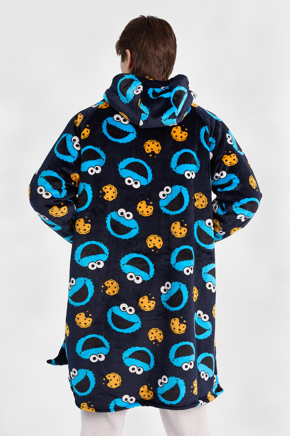 Haut à capuchon couverture imprimé Cookie Monster Haut à capuchon couverture imprimé Cookie Monster
