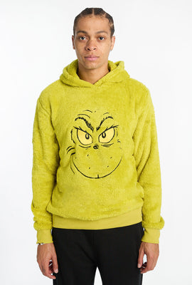 Mens The Grinch Green Sherpa Hoodie