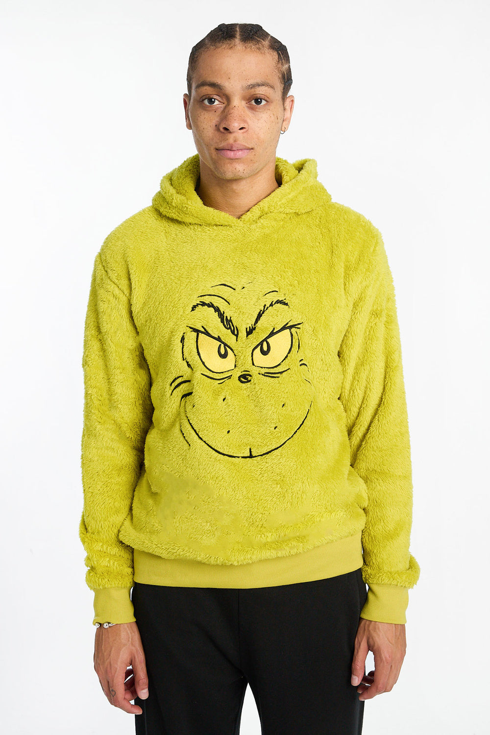 Haut à capuchon en sherpa vert The Grinch homme Haut à capuchon en sherpa vert The Grinch homme
