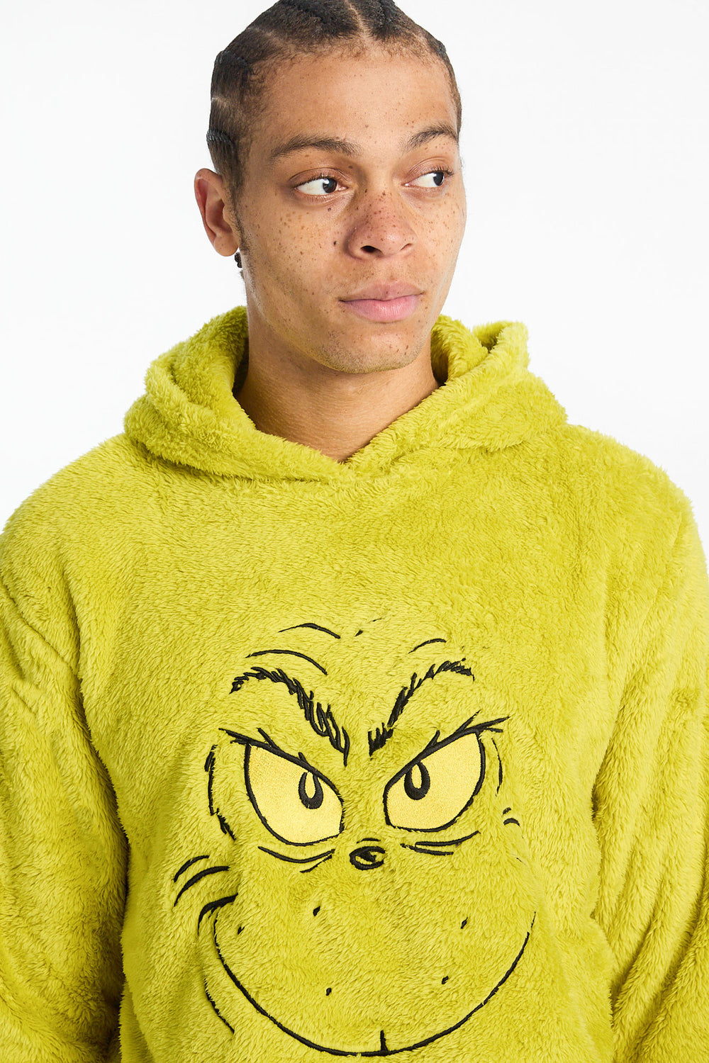 Haut à capuchon en sherpa vert The Grinch homme Haut à capuchon en sherpa vert The Grinch homme