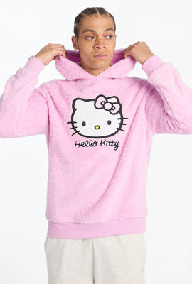 Haut à capuchon en sherpa pelucheux Hello Kitty homme
