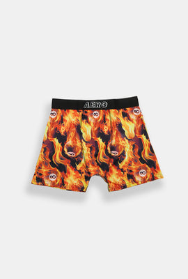 Caleçon boxeur imprimé flammes et boule 8