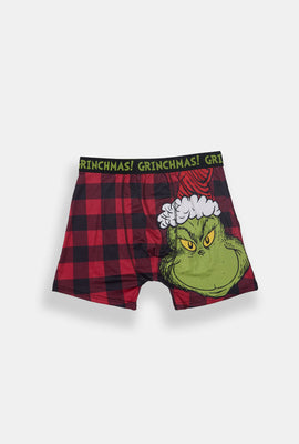 Boxer imprimé à carreaux buffalo The Grinch homme