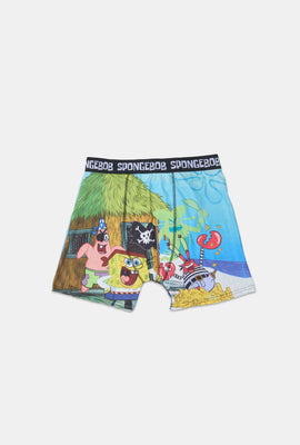 Boxer imprimé pirate à la plage Bob l'Éponge homme